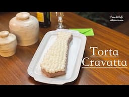 Torta Cravatta con Pasta Biscotto al Cacao, Mascarpone e Nutella, Panna Montata | Festa del Papà