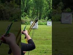Archery Practice at the 30 Yard Target with a Compound Bow