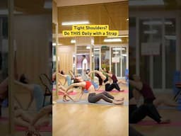 Tight Shoulders? Do THIS Daily with a Strap #ShoulderMobility #UpperBackRelief #FlexibilityDrills