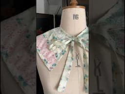 What to do with Liberty Print scraps? A simple patchwork collar  🖤 #diyfashion #patchwork #sewing