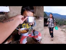 Rita is cooking egg noodles for her child || life in rural Nepal || @Ritarojan