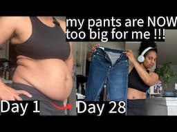 losing weight with at home workouts (tips, results + making iced matcha latte)