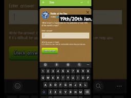 Riddle of the day zoo answer 19th/20th January 2025.