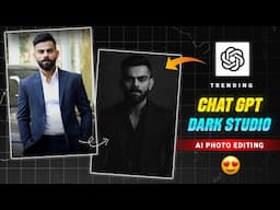 Black Studio Chatgpt Photo Editing | Chatgpt Se Apna Photo Kaise Banaen | Chatgpt Ai Photo Editing