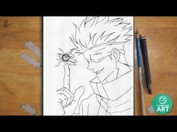 How to Draw Gojo Using Reversal Red – Jujutsu Kaisen Art Tutorial