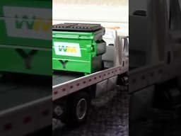 Heavy Haul: First Gear Dumpsters Ride On A Waste Management Flatbed #shorts