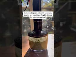 When pesto is this easy to make why are we still buying the gross jars of it? #garden #pesto #basil