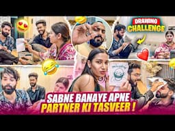 Sab Ban Gaye Artist ❤️Couples ki Masti😂Drawing Challenge ❤️|Aarti vlogs |