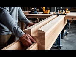 Making Cross Peg Joints Modern Bed Monolithic Wood Project // Extremely Ingenious Skills Woodworking