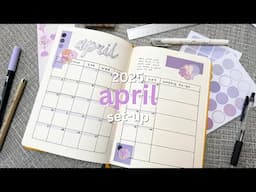 April 2025 Bullet Journal Setup 💜 minimalist plan with me!