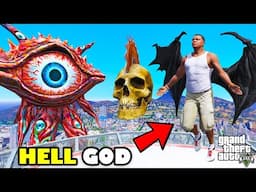 Franklin Become Hell God To Kill Skull Monster In GTA 5 | SHINCHAN and CHOP