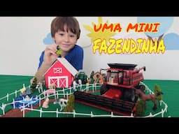 Fazendinha de Brinquedo Felipe Canopf - Nova fazendinha Miniatura Vaca Cavalo Trator - Cow Toy Farm