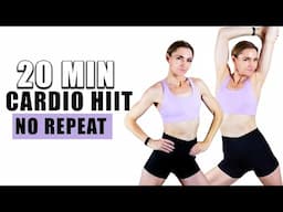 20 MIN CARDIO HIIT WORKOUT - ALL STANDING - Full Body, No Equipment, No Repeats