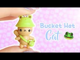 Frog Bucket Hat Cat │ Polymer Clay Tutorial