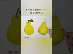 Como pintar pêra 🍐 #pinturaemtecido