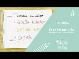 Crea letras más expresivas en cuatro pasos | RUBIO Lettering