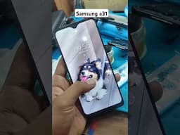 Samsung a31 sudah di ganti lcd OLED super 2X  thouchscreen kadang bisa/tidak #smartphone #samaungA31