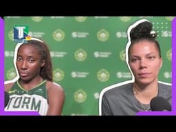 Alysha Clark and Eziyoda Magbegor's WORDS for Sue Bird after being INDUCTED into Hall of Fame