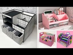 How to Make a Cute Organizer from a Cardboard Box!