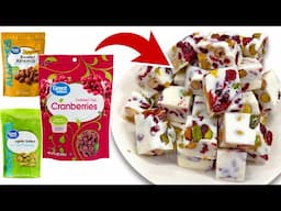Quick & Easy Nougat Candy Recipe ❤️ Amazingly Delicious! No Bake No Flour No Eggs!