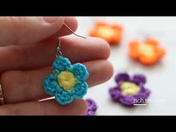 Forget Me Not Earrings Crochet Pattern