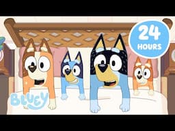 🔴LIVE: Staying Inside with Bluey's Family 😊 💙 | 24 HOURS | Fun and Games Around the House | Bluey