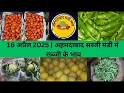 Ahmedabad wholesale vegetable market | 16 April 2025 | अहमदाबाद सब्जी मंडी मे सब्जी के भाव...
