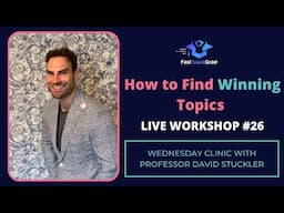 Winning topics: FastTrack Live Workshop #26