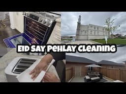 Eid Say Pahlay Kitchen Cleaning 🧽 How To Clean Steel Stove | Canada Ka Weather 🌧️
