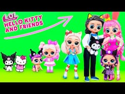 ¡Hello Kitty y Kuromi Creciendo! Manualidades de Lalilu para Muñecas LOL OMG