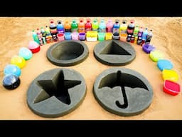 How to Make Squid Game logo from Cement, Big Mtn Dew, Coca Cola, Pepsi and Mentos & Popular Sodas