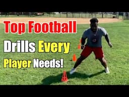 18 Football Drills Every Football Player Needs! (FULL WORKOUT!)