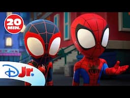 MARVEL SPIDEY Y EL SUPEREQUIPO: Spidey y Spin trabajan en equipo 🕷️💖 | @DisneyJuniorES