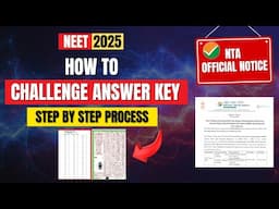 How to Challenge NEET 2025 Answer Key? | Step-by-Step Guide | NTA Latest Update