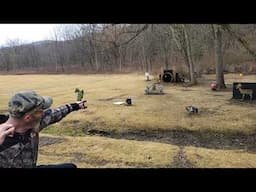 Slingshot shooting. Long distance pokes. 🎈🎈🎈 AIm small