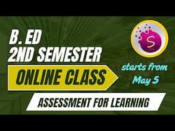 Online class for assessment for learning / b.ed /2nd semester / new syllabus