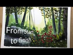 Landscape with Gouache: Tips and How to