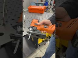 Cutting a slot in 1/8” plate using the FEIN Jig Saw available at Trick-Tools.com!