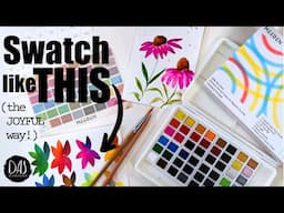 Swatching Meeden Watercolor Paints with a Floral Twist and looking at their 48 Pan Set