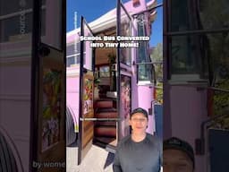 Would you live in this #schoolbus converted to a #tinyhome 🚌 #skoolie #schoolbusconversion #buslife