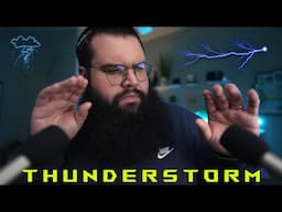 ASMR Tapping During Thunderstorm [HAND SOUNDS] [RAIN SOUNDS]