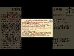Minimum Wages Act,1948 | Day 2 | Part 4 | Section 22E #minimumwages #hr #short #readytogetupdate