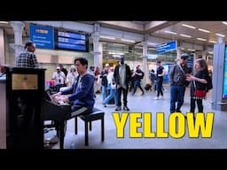 When I Played Coldplay Yellow on a Train Station Piano | Cole Lam