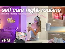7PM SELF CARE NIGHT ROUTINE ☾ cozy bath, journaling & shopping!
