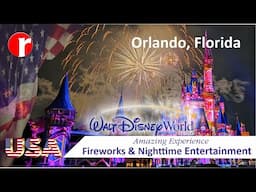 Amazing Fireworks & Nighttime Entertainment, Disney World Orlando, Florida, USA