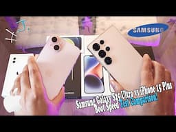 Samsung Galaxy S25 Ultra vs iPhone 15 Plus | Boot Speed Test Comparison! 📱📲