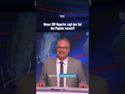 Dieser ZDF-Reporter sagt den Tod des Papstes voraus?! | heute-show #shorts