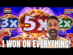 THIS NEVER HAPPENS! I WON on EVERYTHING! Konami Multi-Game Slots!