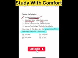 Preamble of the Indian Constitution #studywithcomfort