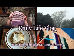 Baking, Homemaking,  Knitting & Crochet | Daily Life Vlog #knitting #crochet #homemaking